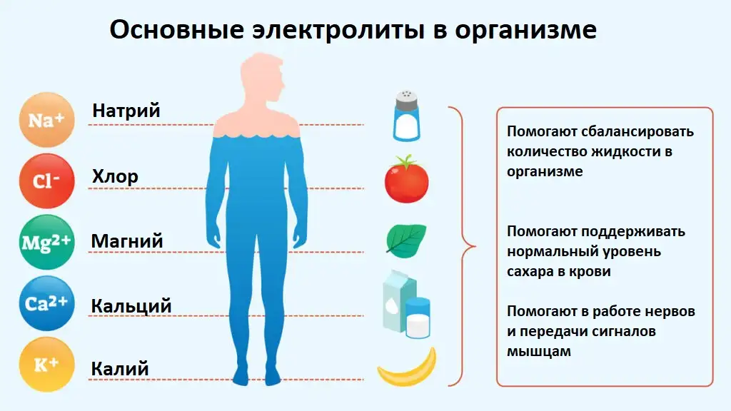 Основные электролиты в организме
