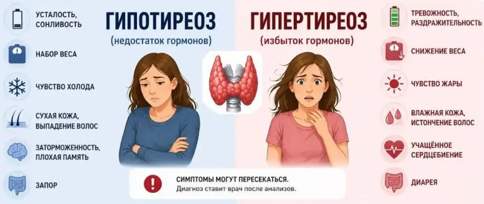 Гипотиреоз и гипертиреоз
